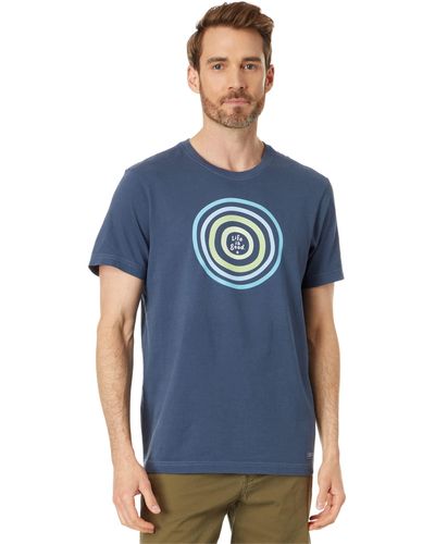 Life Is Good. Concentric Short Sleeve Crusher Tee - Blue