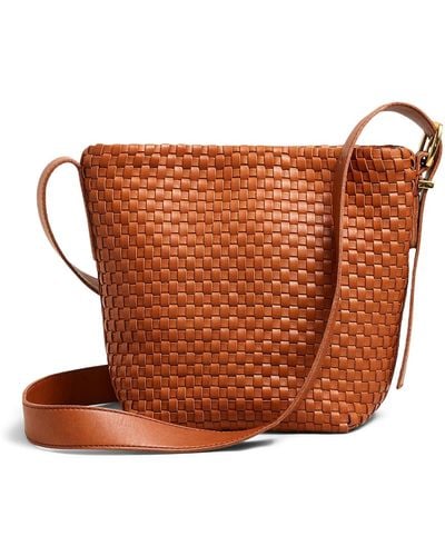 Madewell Essentials Mini Bucket Bag - Woven - Brown