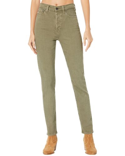 AG Jeans Alexxis Vintage High-rise Slim Straight In 3 Years Sulfur Armory Green
