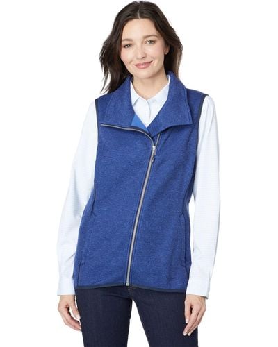 Cutter & Buck Mainsail Sweater-knit Full Zip Vest - Blue