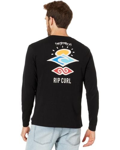 Rip Curl Search Icon Long Sleeve Tee - Black