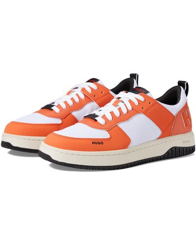 HUGO Kilian Retro Low Profile Sneakers - Orange