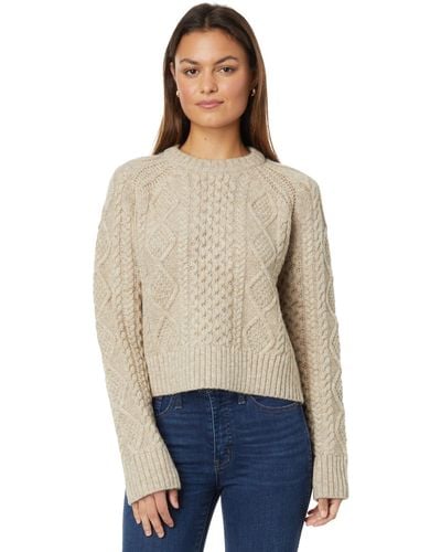 Pendleton Cropped Fisherman Sweater - Natural