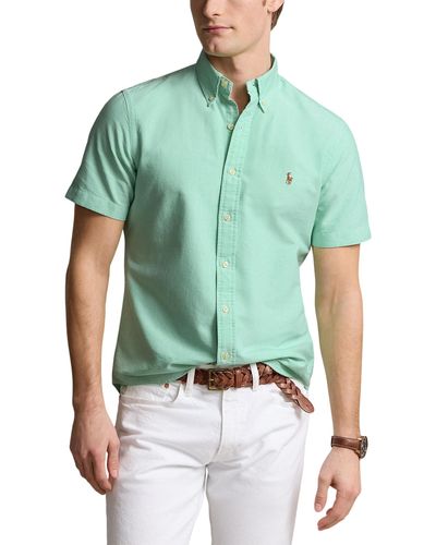 Polo Ralph Lauren Classic Fit Plaid Oxford Shirt - Green