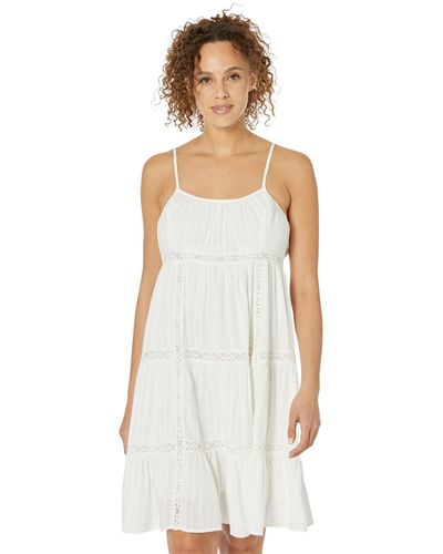 Lucky Brand Lace Tiered Mini Dress - White