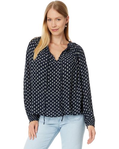 Faherty Emery Blouse - Blue