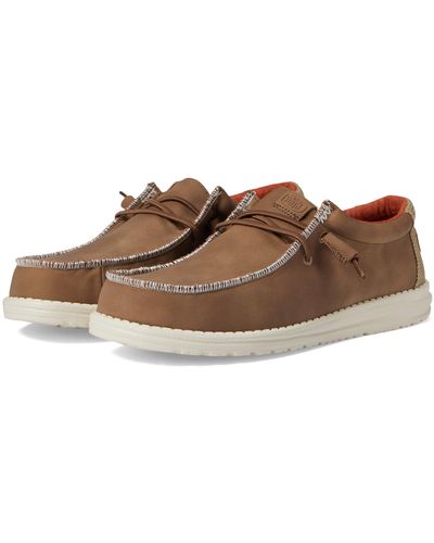 Hey Dude Wally Fabricated Leather - Brown
