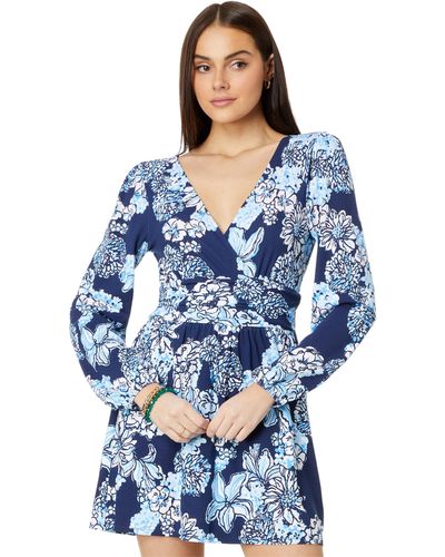 Lilly Pulitzer Riza Long-sleeved Romper - Blue