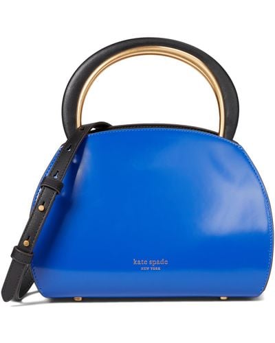 Kate Spade Gallery Color-blocked Smooth Leather Top-handle Satchel - Blue