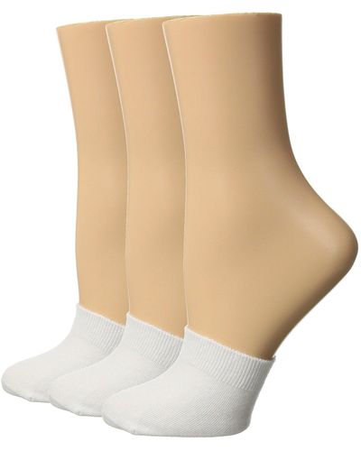 Hue Cotton Toe Topper 3-pack - White