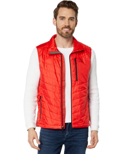 L.L. Bean Primaloft Packaway Vest Regular - Red