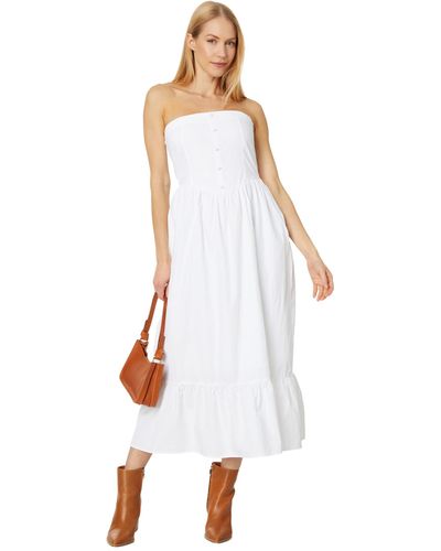 Wrangler Strapless Dress Invisible Zipper - White