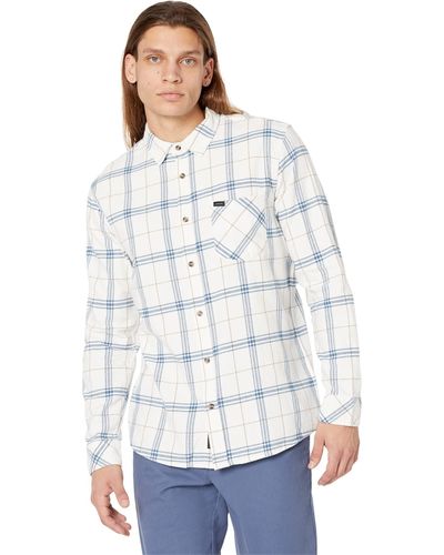 Rip Curl Checked In Flannel Shirt - White