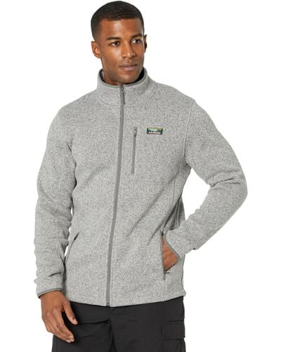 L.L. Bean Sweater Fleece Full Zip Jacket - Tall - Gray