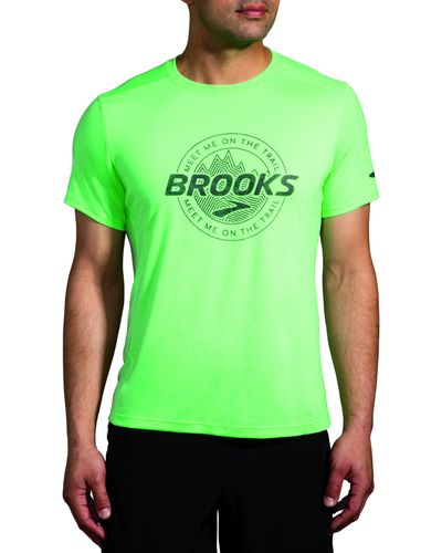 Brooks Distance Short Sleeve 3.0 - Green