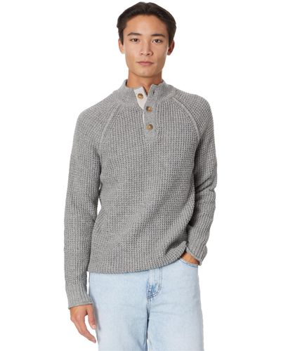 Lucky Brand Nep Mock Neck Sweater - Gray