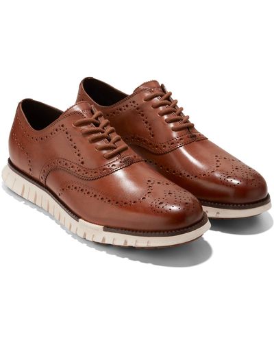 Cole Haan Zerogrand Remastered Wing Tip Oxford Unlined - Brown