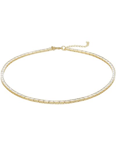Madewell Tennis Collection Baguette Crystal Necklace - White