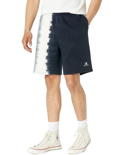 Champion Vertical Stripe Classic 8 Fleece Shorts - Blue