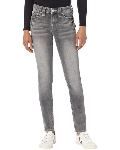 True Religion Stella Mid-rise Skinny In Moscow Mule - Gray