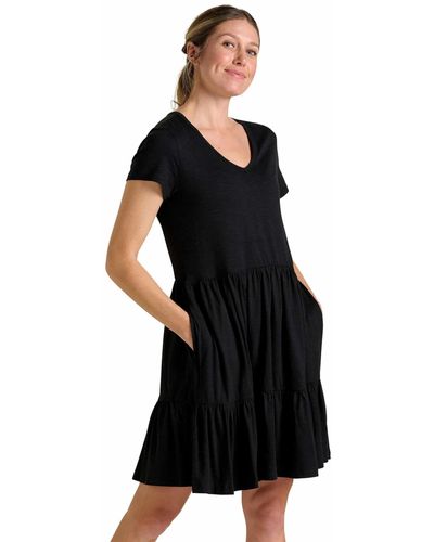 Toad&Co Marley Tiered Short Sleeve Dress - Black