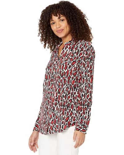 Equipment Slim Signature Blouse - Red