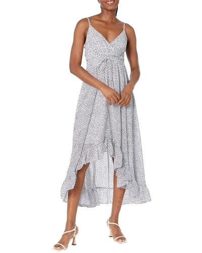 Vince Camuto High-low Tank Smocked Dress - Gray