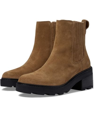 Madewell The Gwenda Platform Ankle Boot In Suede - Brown