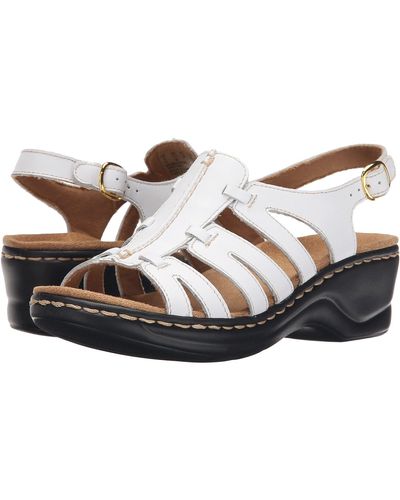 Clarks Lexi Marigold Q (white Leather) Women's Sandals