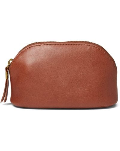 Madewell The Leather Makeup Pouch - Brown