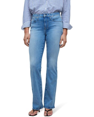 Madewell Kick Out Full-length Jeans In Merrigan Wash: Crease Edition - Blue