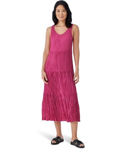 Eileen Fisher Full Tiered Dress - Pink