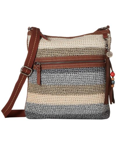 The Sak Lucia Crochet Crossbody (vagabond Stripe) Cross Body Handbags - Multicolor