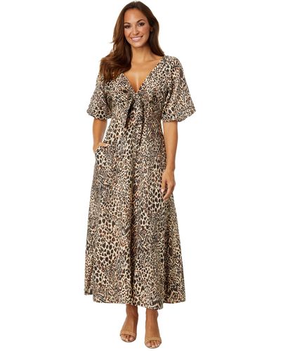 Lilly Pulitzer Clairanne Elbow Sleeve Maxi - Brown