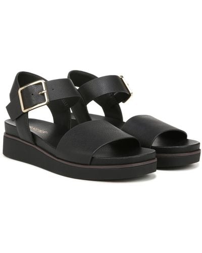 LifeStride Gillian Ankle Strap Sandals - Black