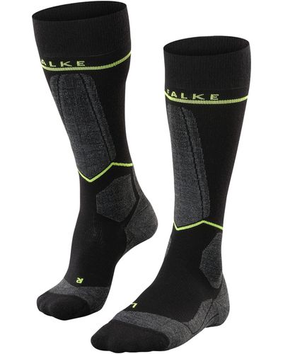 FALKE Sk Energizing Wool Knee High Ski Socks W4 - Black