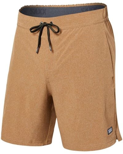 Saxx Underwear Co. Sport 2 Life 2-n-1 7 Shorts With Sport Mesh Liner - Natural