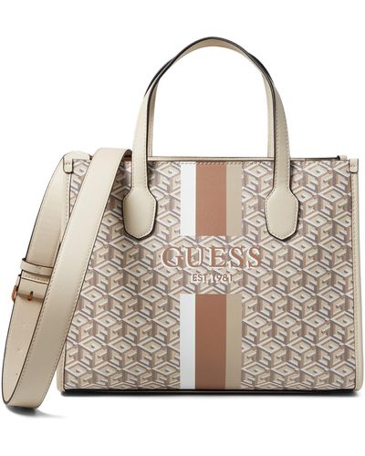 Guess Silvana Double Compartment Tote - Metallic