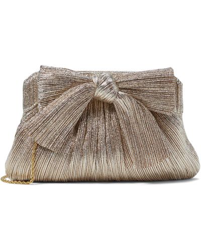 Loeffler Randall Rayne Pleated Frame Clutch With Bow - Natural