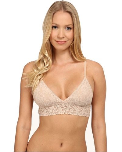Hanky Panky Signature Lace Padded Triangle Bralette - Brown