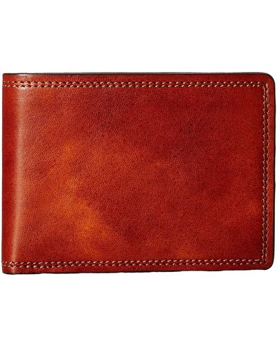 Bosca Dolce Collection - Small Bifold Wallet - Red