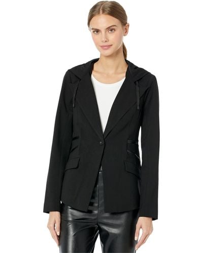 BLANC NOIR Gayatri Hooded Blazer - Black