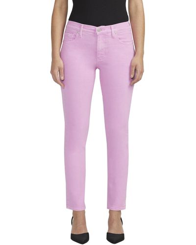 Jag Jeans Cassie Mid-rise Slim Straight Leg Jeans - Pink