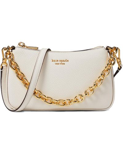 Kate Spade Jolie Pebbled Leather Small Convertible Crossbody - White