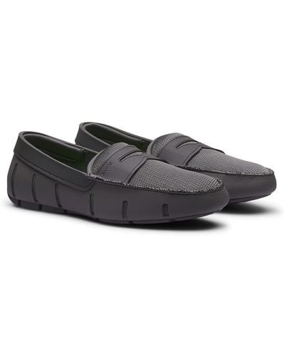Swims Mesh Penny Loafers - Gray