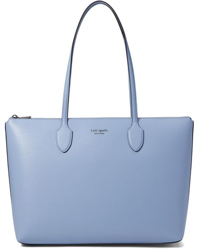 Kate Spade Bleecker Saffiano Leather Large Zip Top Tote - Blue