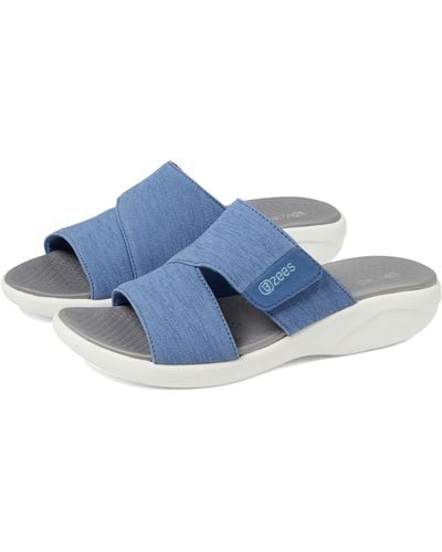 Bzees Carefree Wedge Sandals - Blue