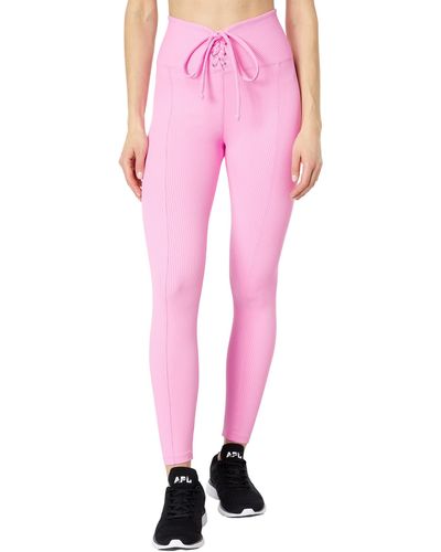 Year Of Ours Ribbed Football Leggings - Pink