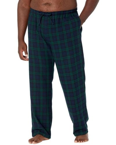 L.L. Bean Scotch Plaid Flannel Sleep Pants Tall - Black