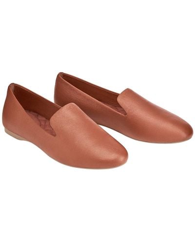 Birdies Starling Leather Flat - Brown